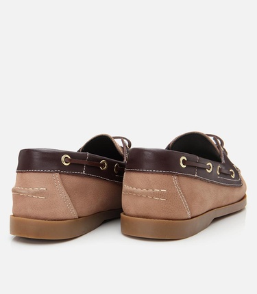  Erkek Nubuk Deri Vizon Bağcık Detaylı Günlük Loafer