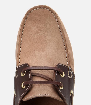  Erkek Nubuk Deri Vizon Bağcık Detaylı Günlük Loafer