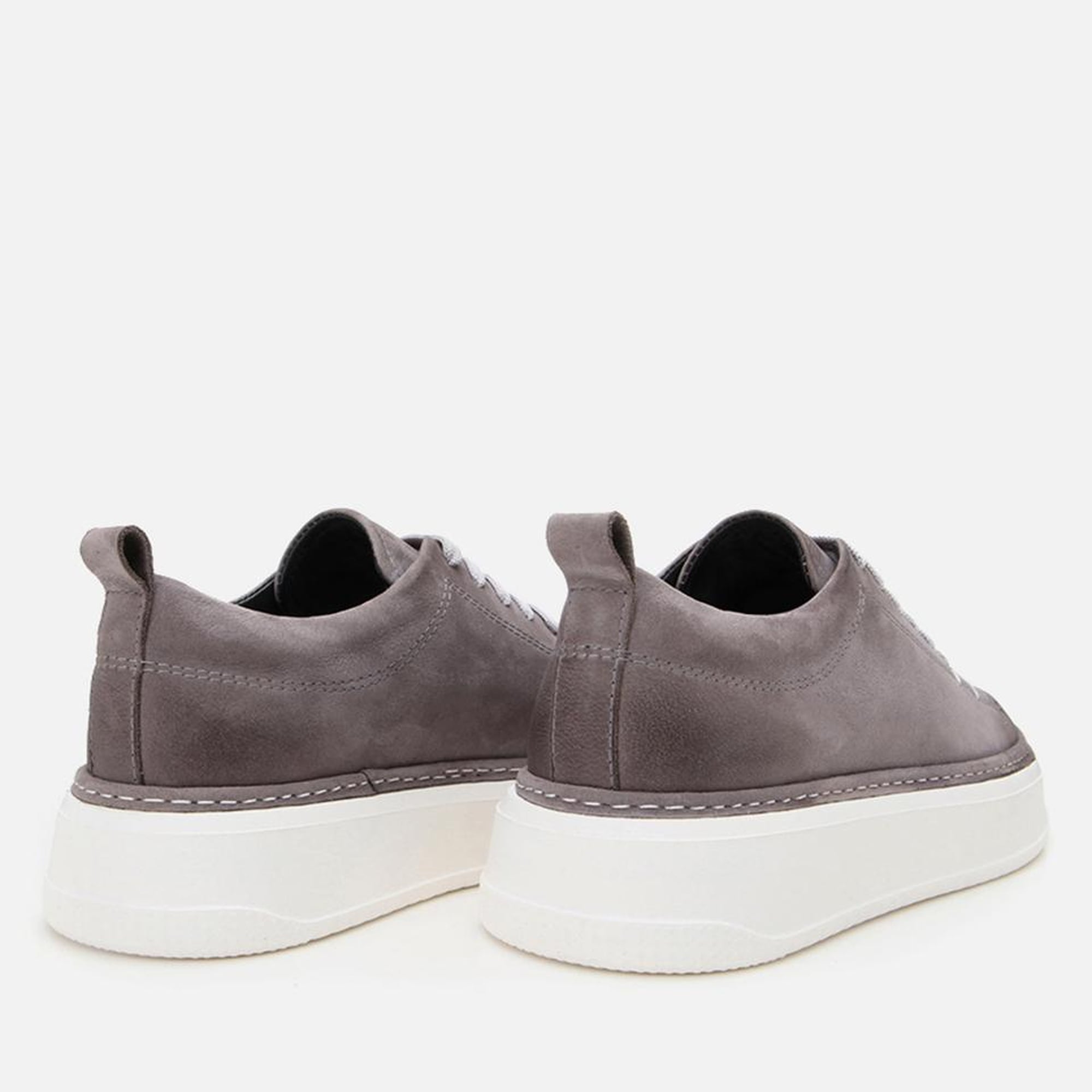 Erkek Nubuk Deri Gri Hafif Tabanlı Spor Ayakkabı