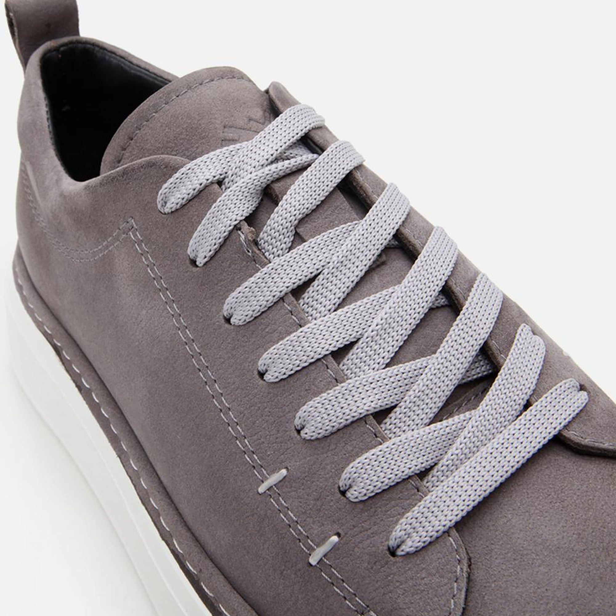 Erkek Nubuk Deri Gri Hafif Tabanlı Spor Ayakkabı