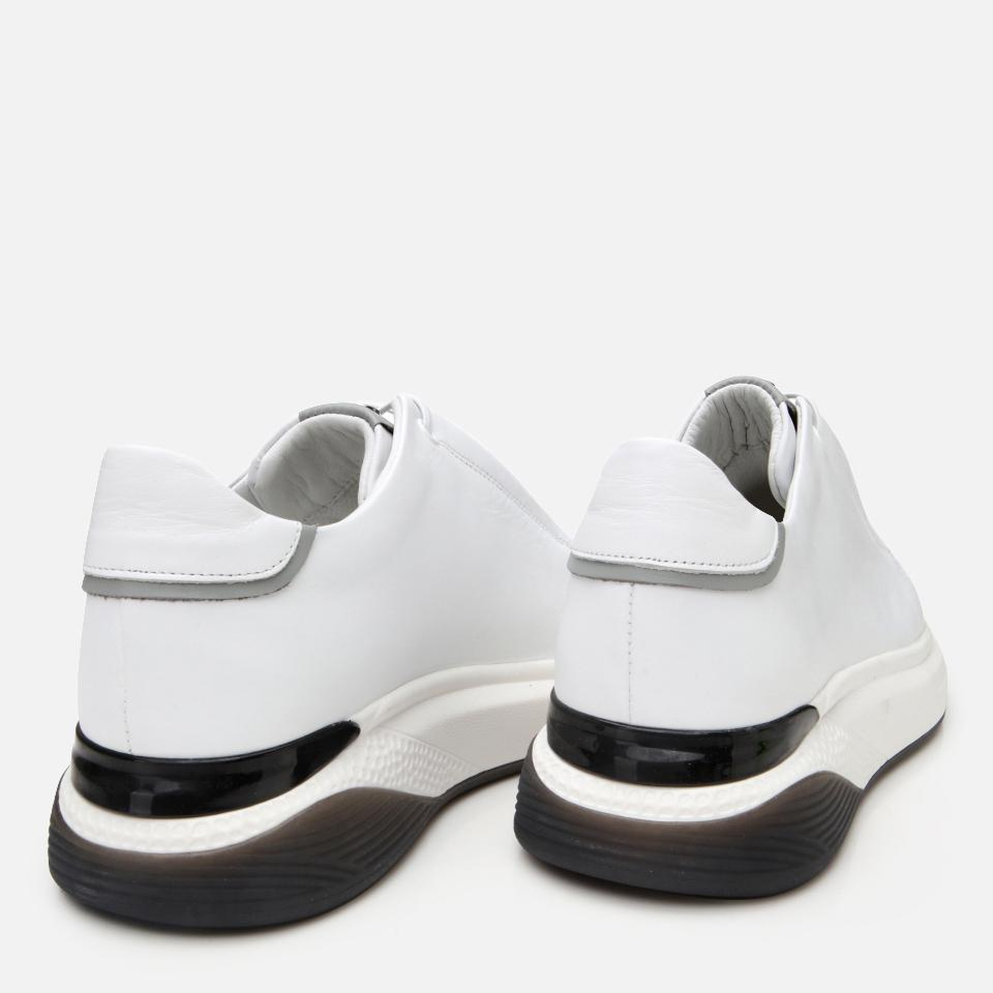 Erkek Deri Beyaz Yüksek Tabanlı Spor Ayakkabı