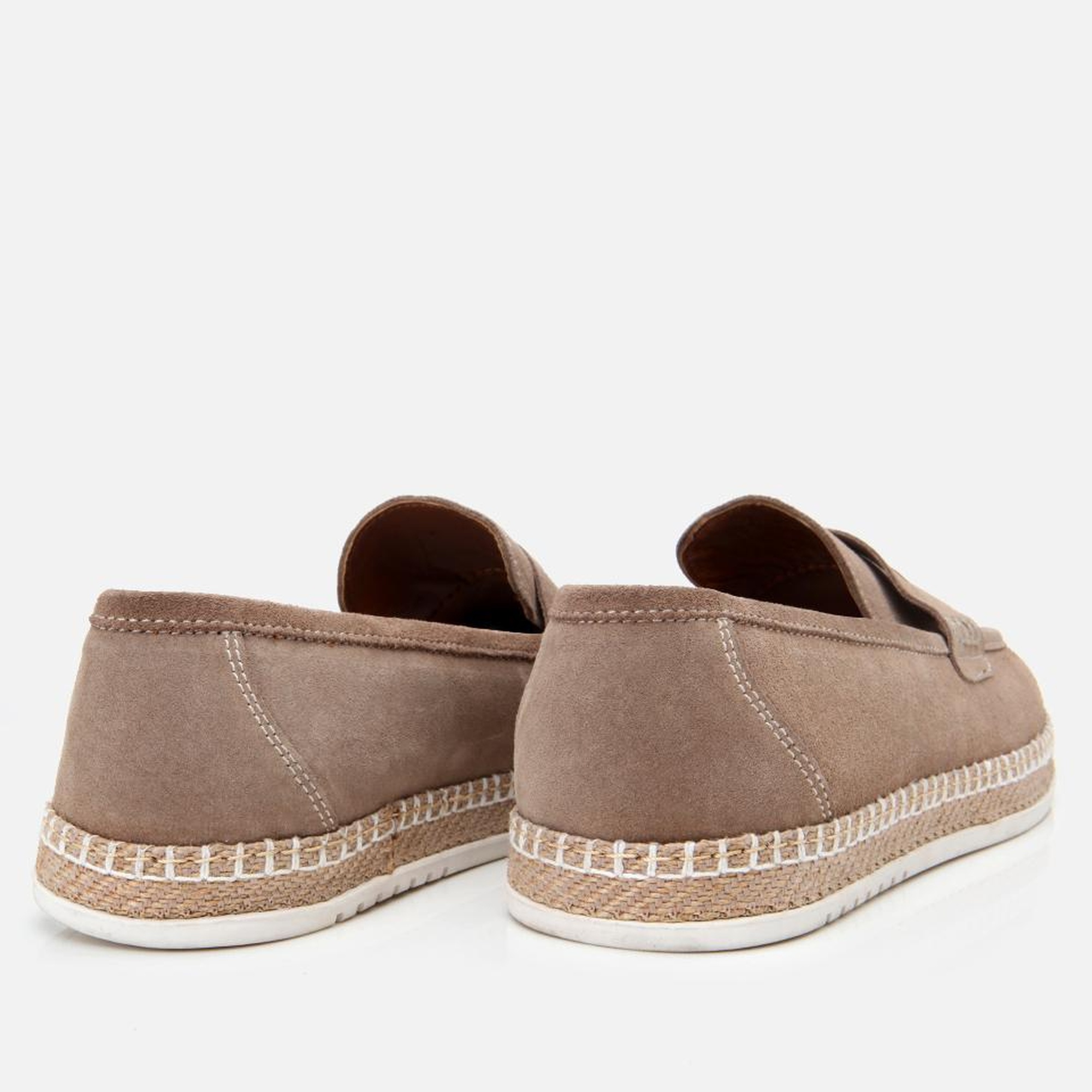 Erkek Süet Deri Bej Ultra Hafif Tabanlı Loafer