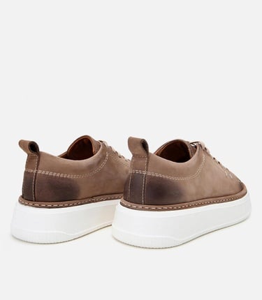  Erkek Nubuk Deri Vizon Hafif Tabanlı Spor Ayakkabı