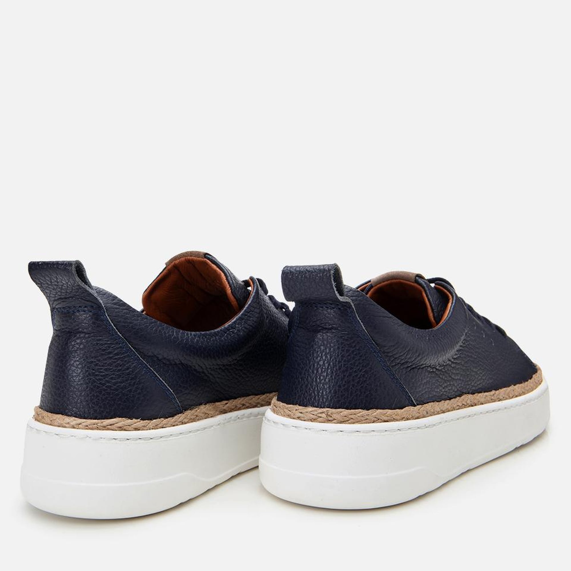 Erkek Deri Lacivert Ultra Hafif Tabanlı Spor Ayakkabı