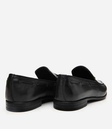  Erkek Deri Siyah Püskül Detaylı Loafer