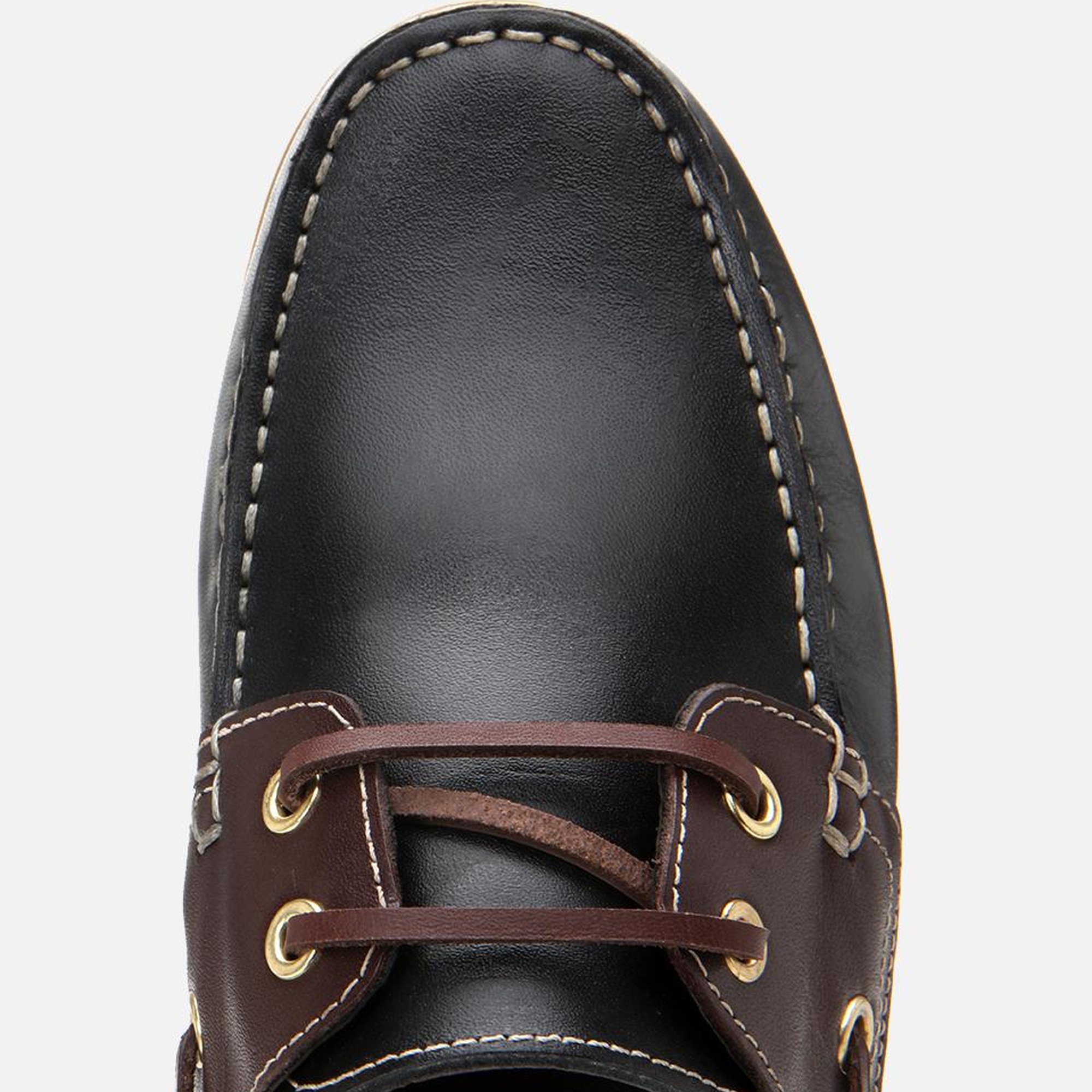 Erkek Deri Siyah Bağcık Detaylı Günlük Loafer