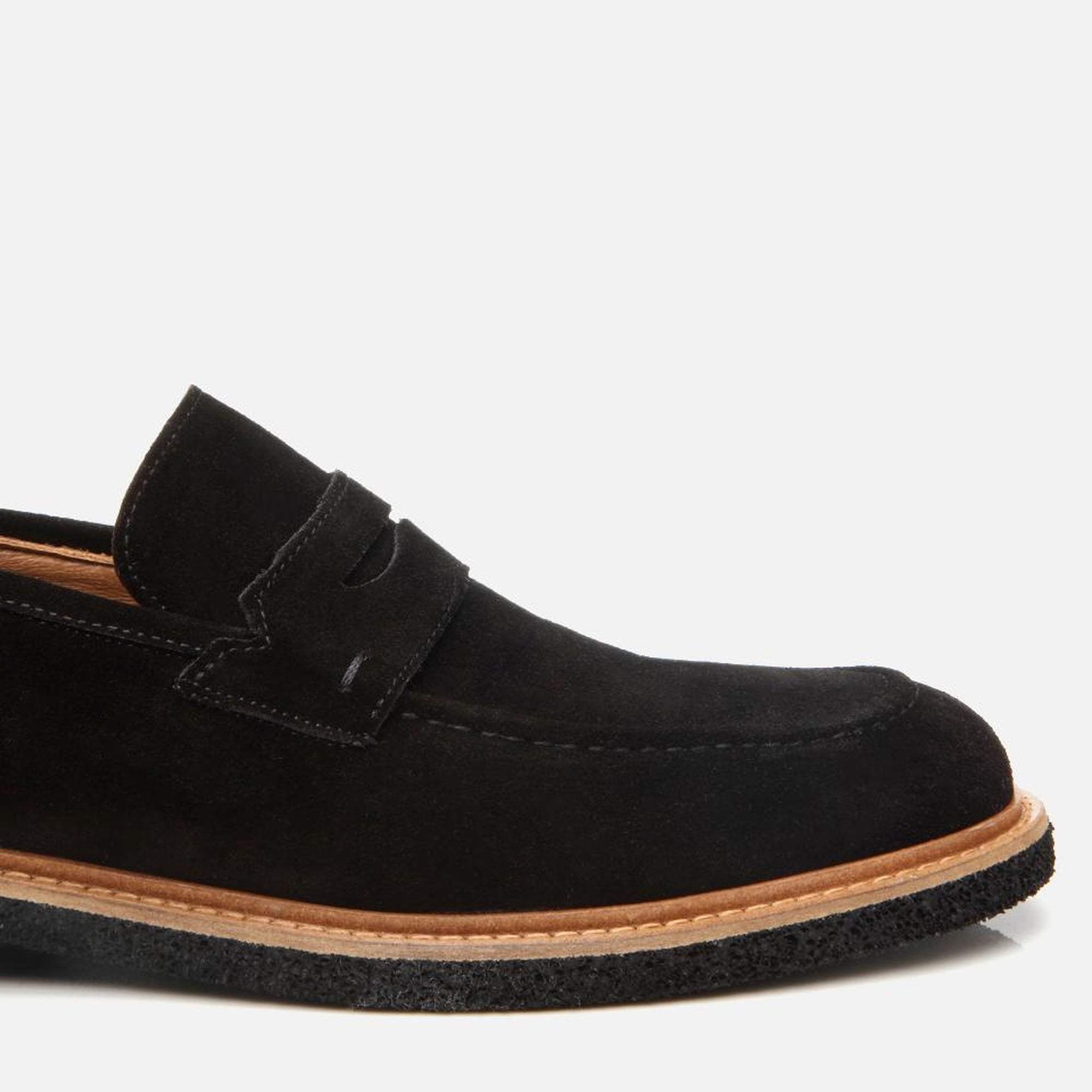 Erkek Süet Deri Siyah Hafif Tabanlı Loafer