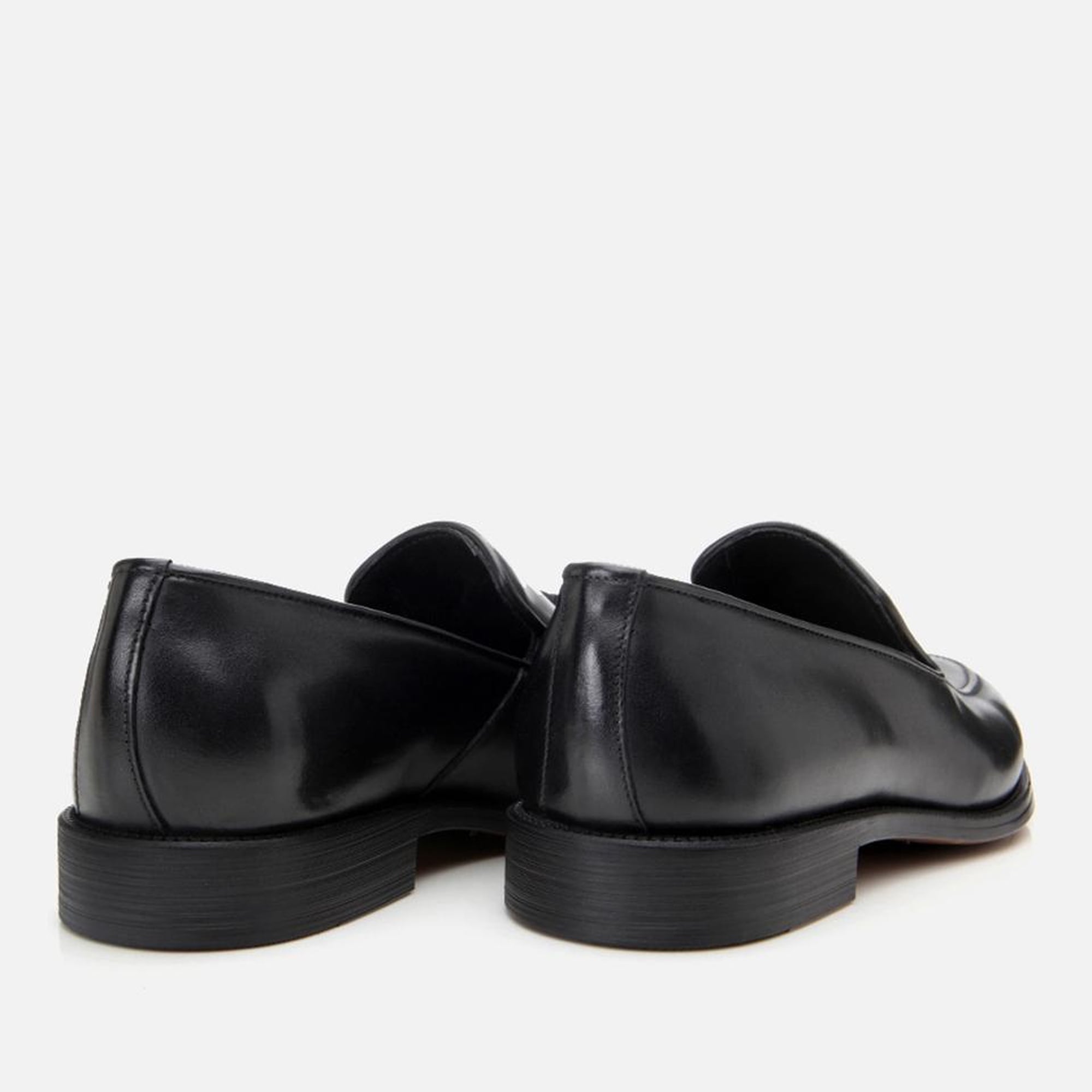 Erkek Deri Siyah Püskül Detaylı Klasik Loafer