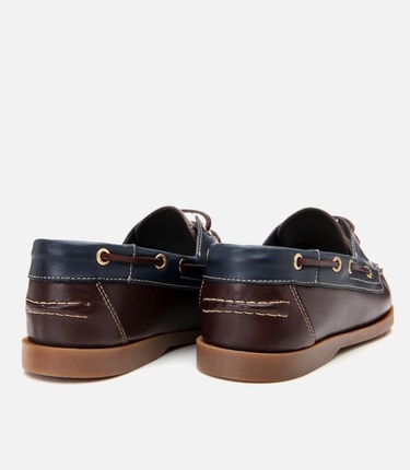  Erkek Deri Kahverengi Bağcık Detaylı Günlük Loafer