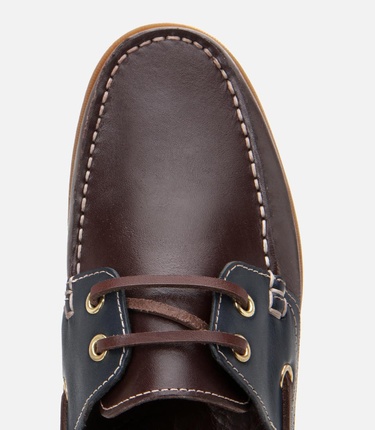  Erkek Deri Kahverengi Bağcık Detaylı Günlük Loafer