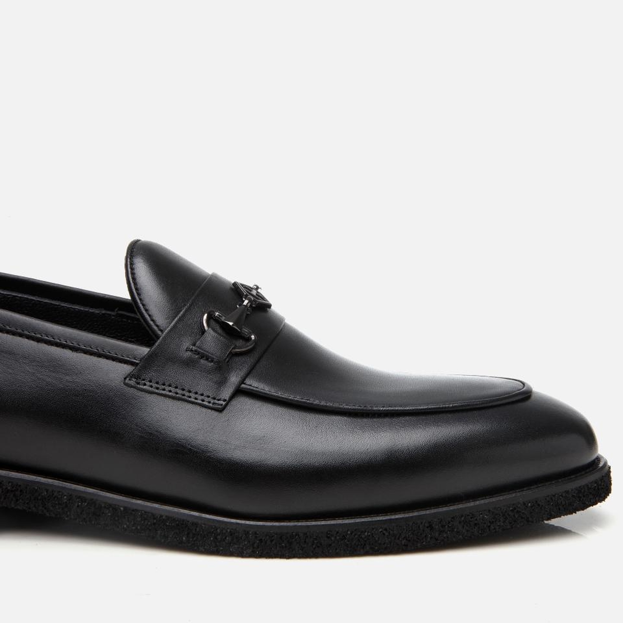 Erkek Deri Siyah Hafif Tabanlı Klasik Loafer