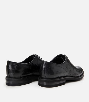  Erkek Deri Siyah Hafif Tabanlı Klasik Ayakkabı