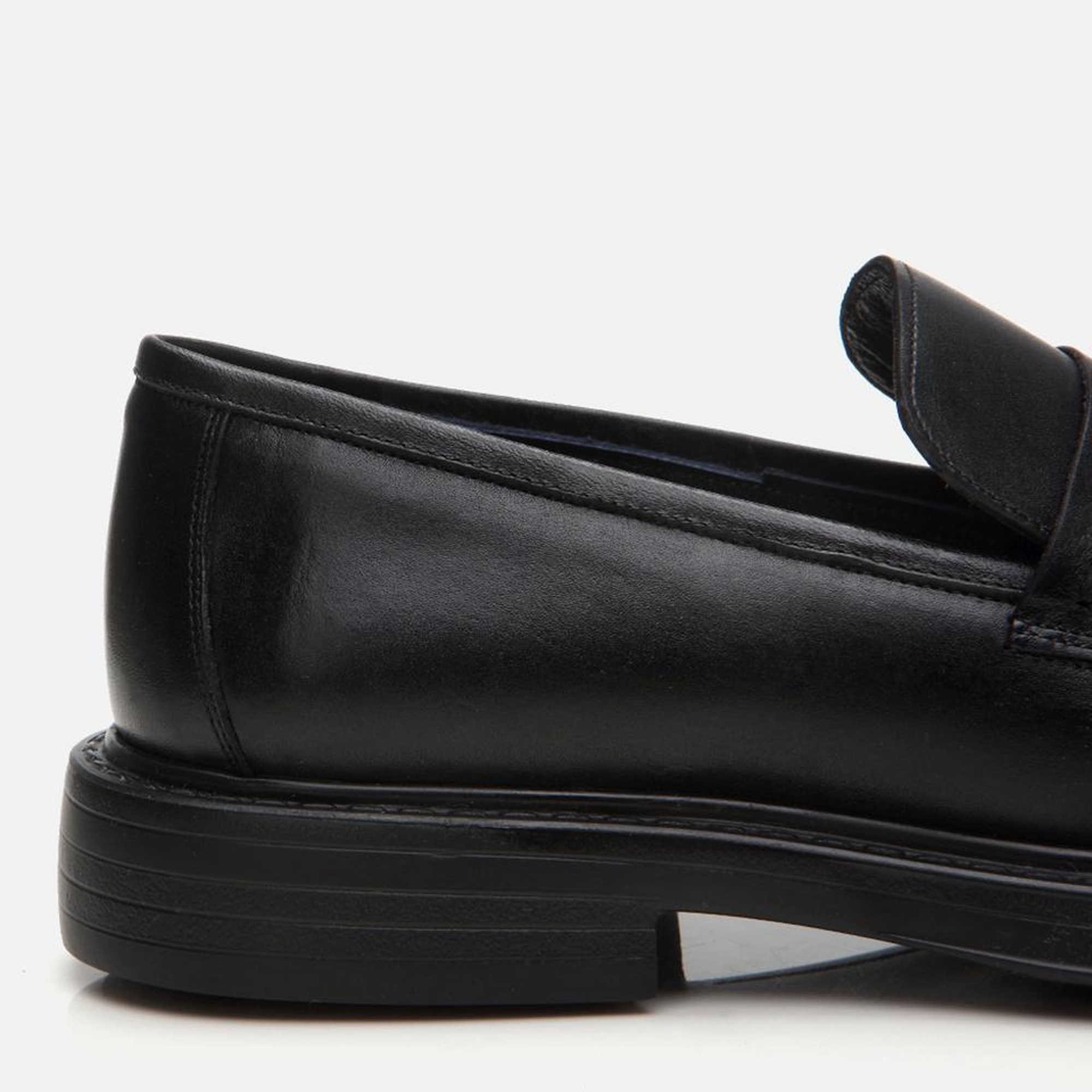 Erkek Deri Siyah Ultra Hafif Tabanlı Klasik Loafer