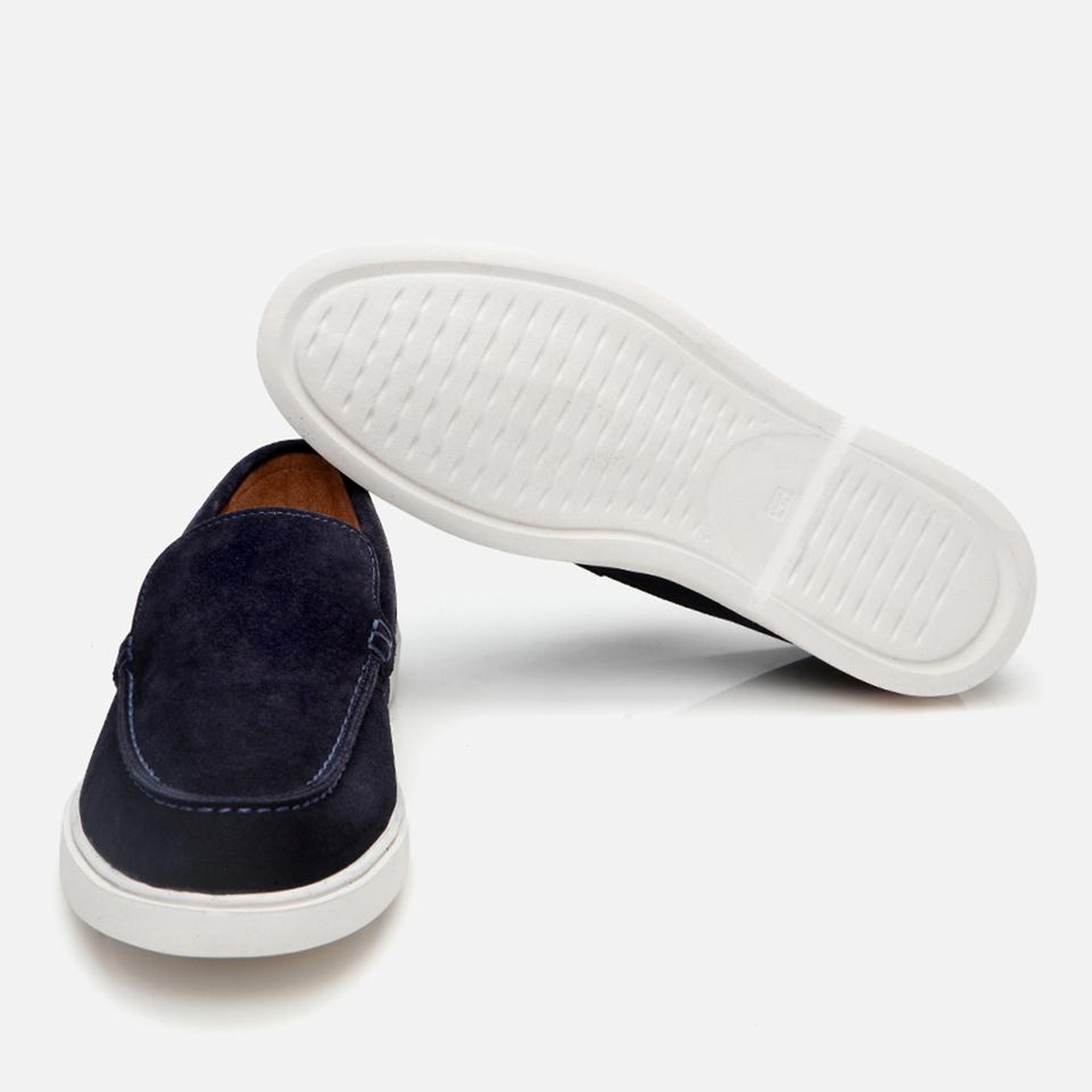 Erkek Süet Deri Lacivert Günlük Loafer