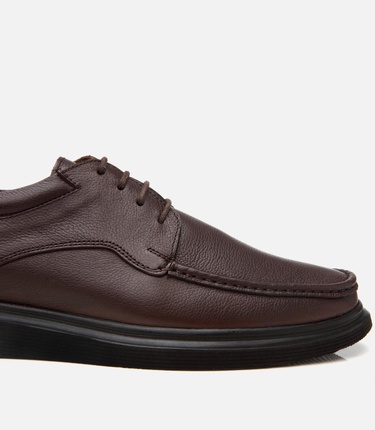  Erkek Deri Kahverengi Rahat Günlük Ayakkabı