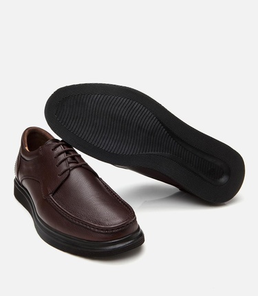  Erkek Deri Kahverengi Rahat Günlük Ayakkabı