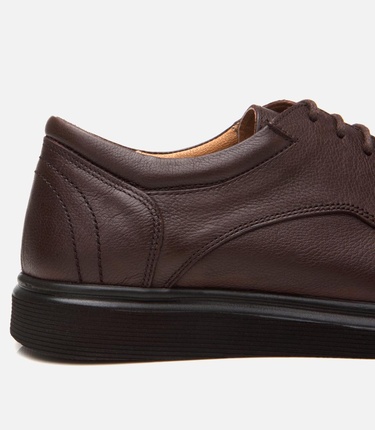  Erkek Deri Kahverengi Rahat Günlük Ayakkabı