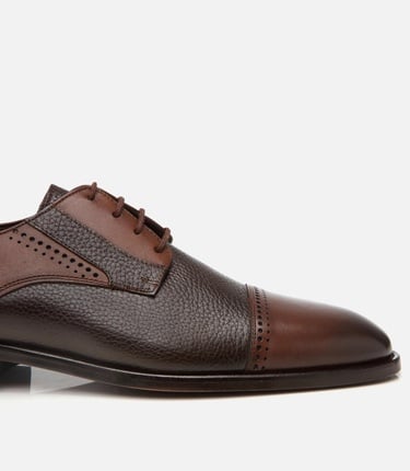  Erkek Deri Kahverengi Klasik Ayakkabı