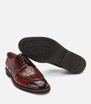  Erkek Deri Taba Hafif Tabanlı Şık Klasik Ayakkabı