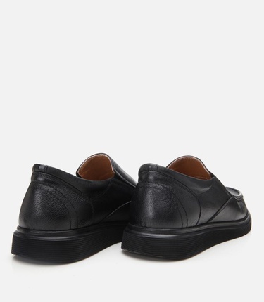  Erkek Deri Siyah Rahat Günlük Ayakkabı