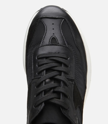  Erkek Süet Deri Siyah Ultra Hafif Tabanlı Spor Ayakkabı