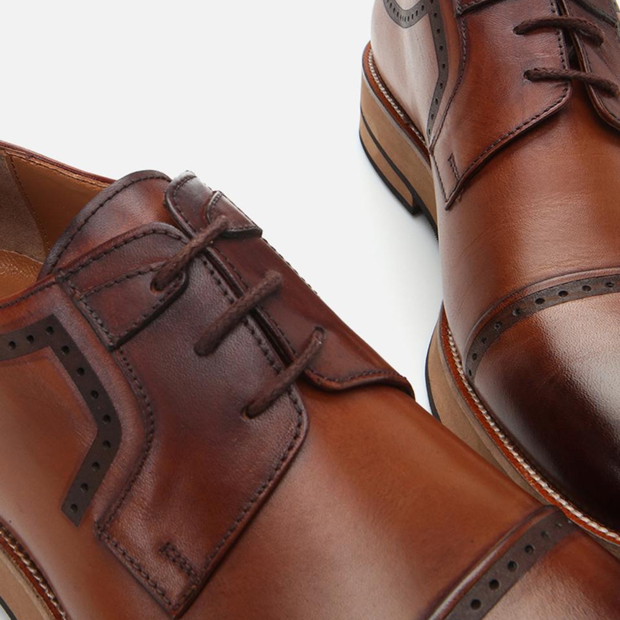 Erkek Deri Taba Hafif Tabanlı Klasik Ayakkabı