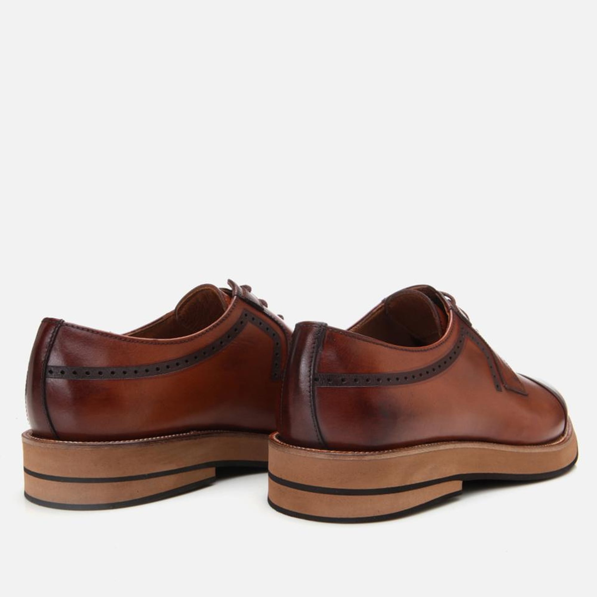 Erkek Deri Taba Hafif Tabanlı Klasik Ayakkabı