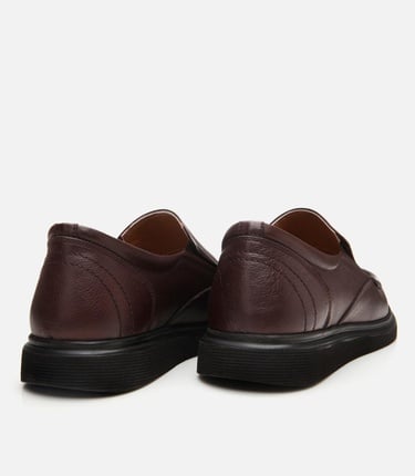  Erkek Deri Kahverengi Rahat Günlük Ayakkabı