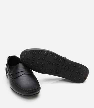  Erkek Deri Siyah Günlük Loafer