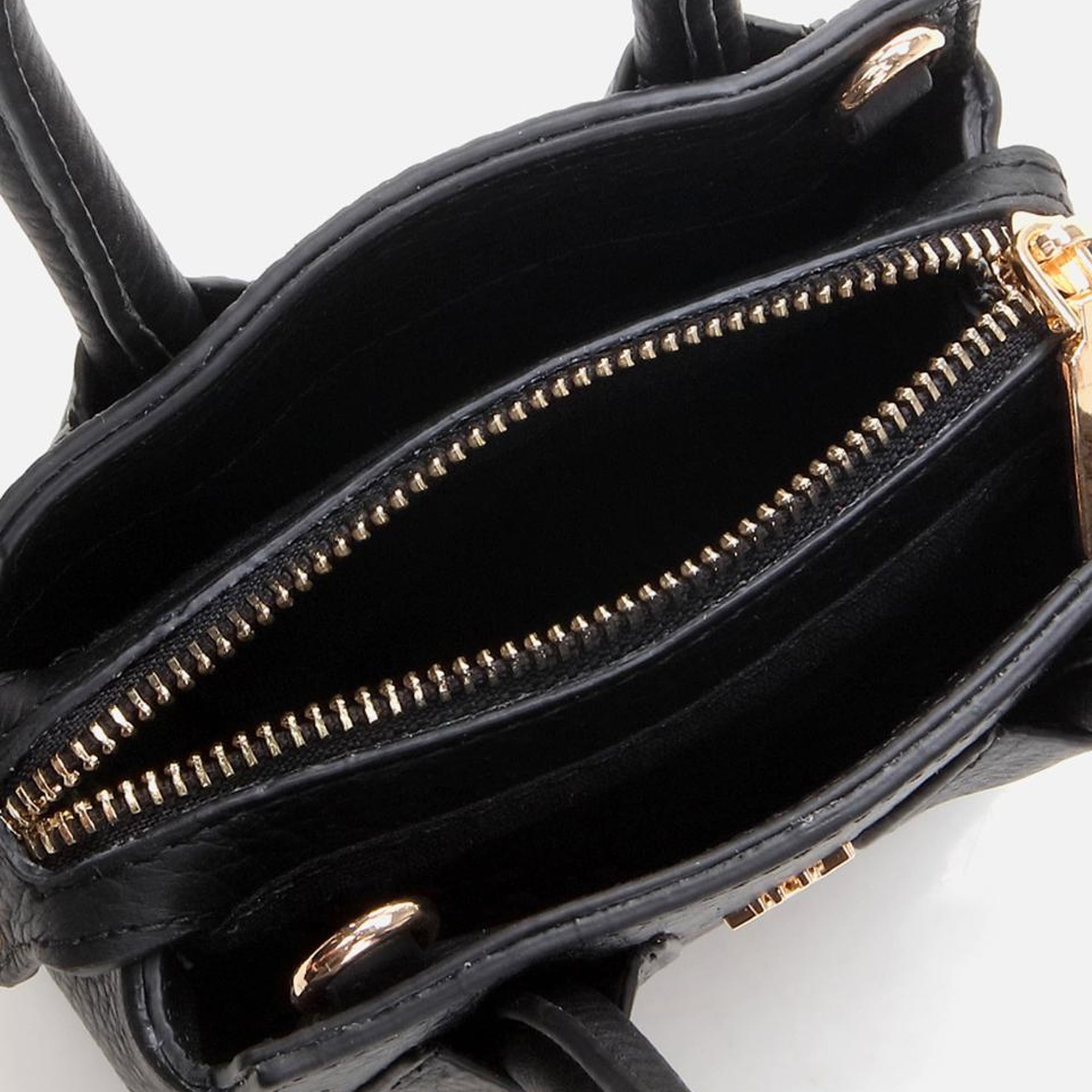 Kadın Deri Siyah Mini (Çapraz) Çanta