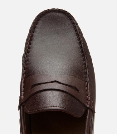  Erkek Deri Kahverengi Günlük Loafer