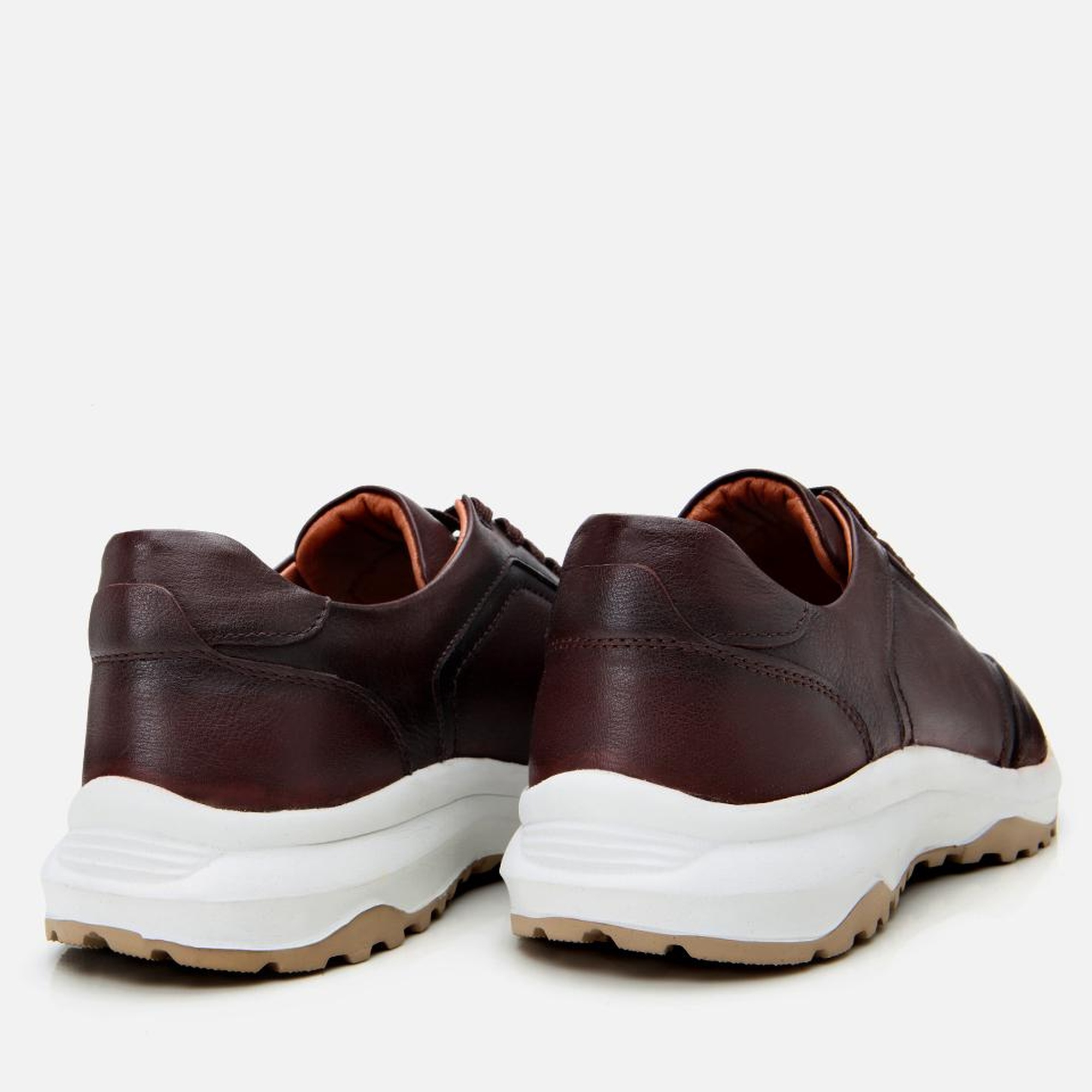 Erkek Deri Kahverengi Yumuşak Tabanlı Spor Ayakkabı