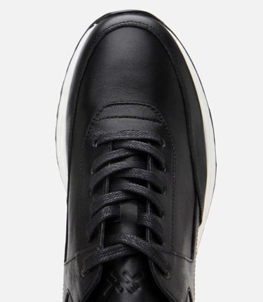  Erkek Deri Siyah Rahat Spor Ayakkabı