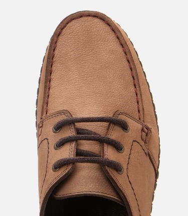  Erkek Nubuk Deri Bej Rahat Günlük Loafer