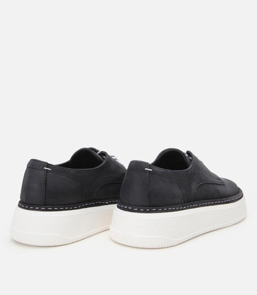  Erkek Nubuk Deri Siyah Hafif Tabanlı Günlük Ayakkabı