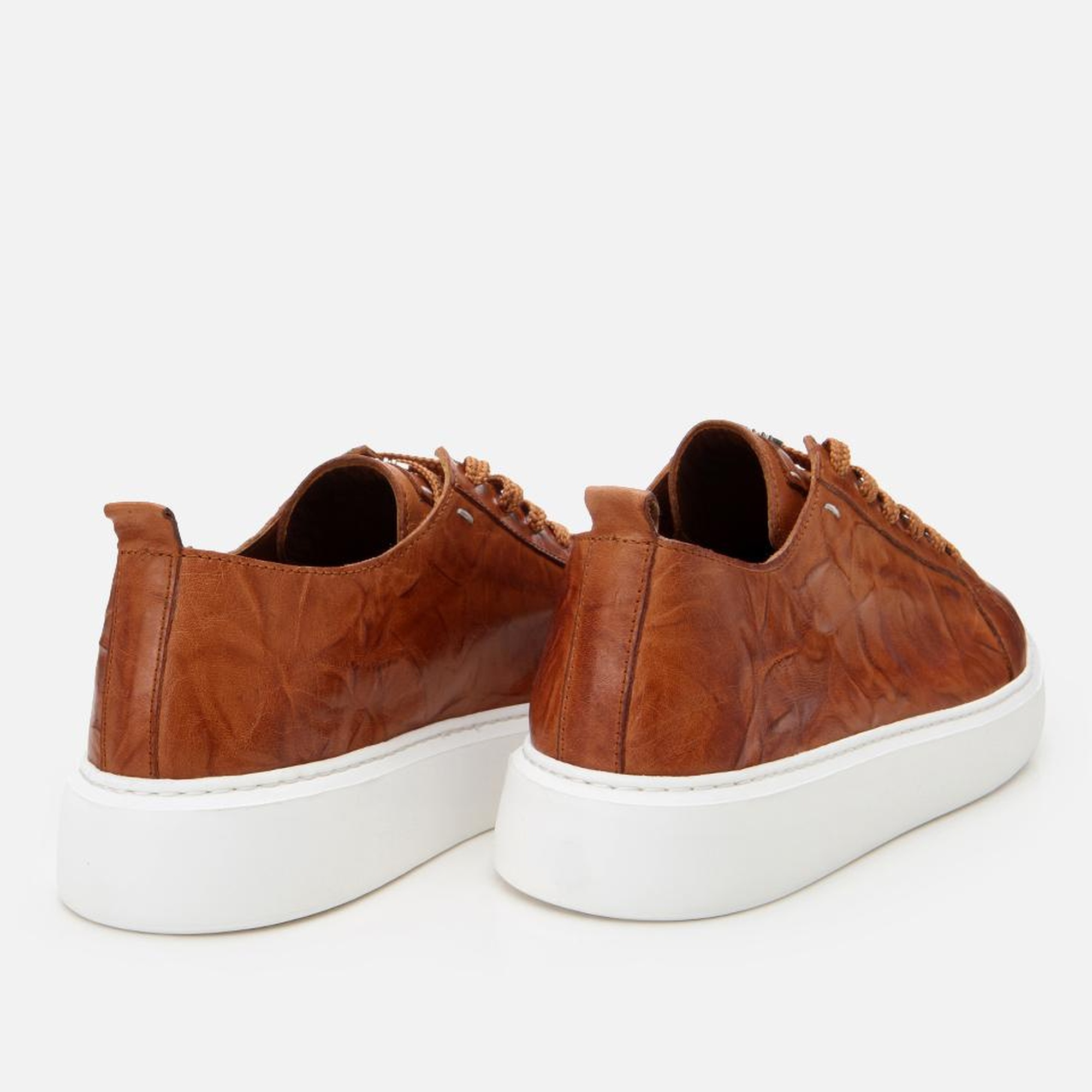 Erkek Deri Taba Hafif Tabanlı Spor Ayakkabı