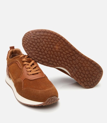  Erkek Süet Deri Taba Spor Ayakkabı