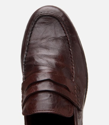  Erkek Deri Kahverengi Ultra Hafif Tabanlı Klasik Loafer