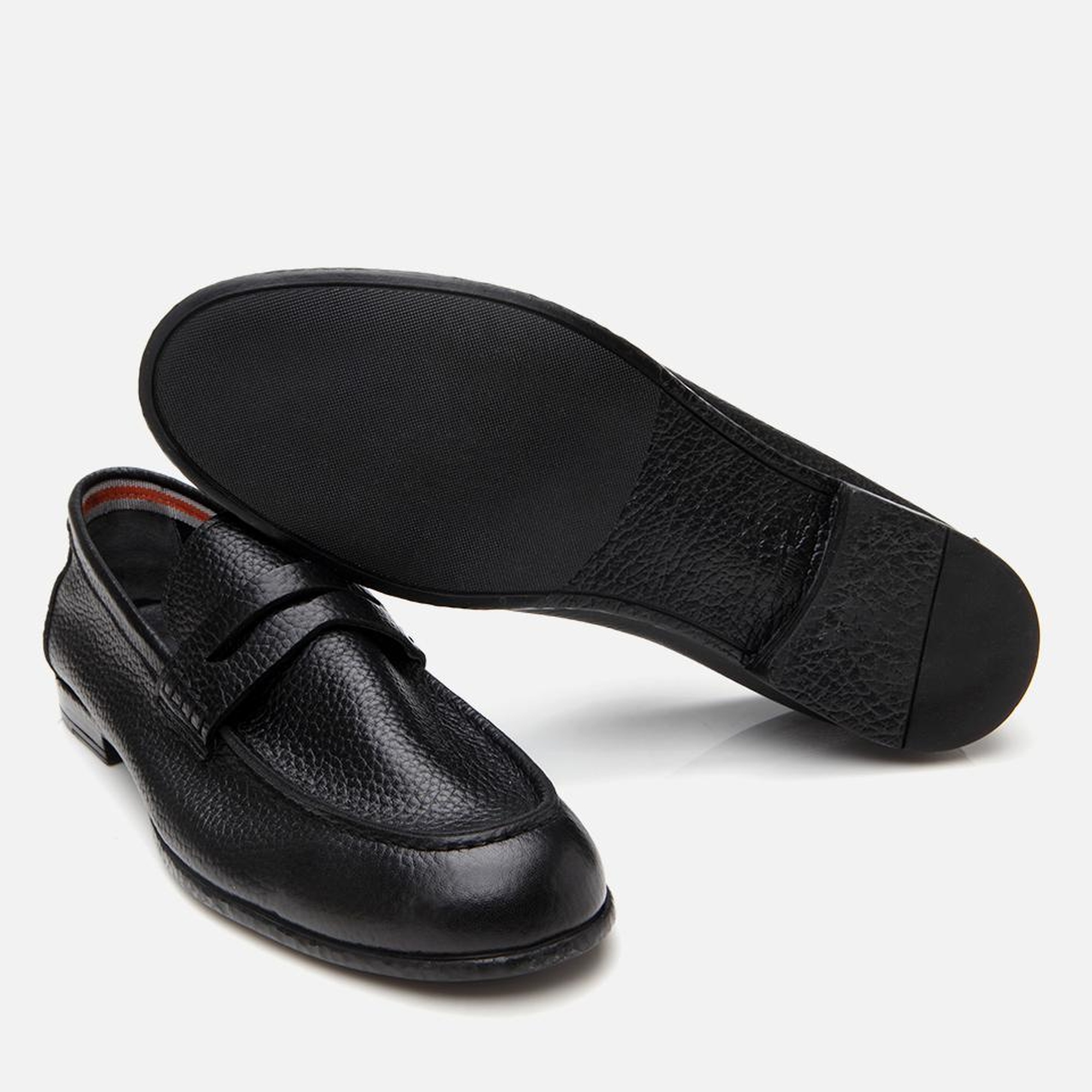 Erkek Deri Siyah Ultra Hafif Tabanlı Klasik Loafer