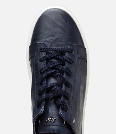  Erkek Deri Lacivert Hafif Tabanlı  Spor Ayakkabı