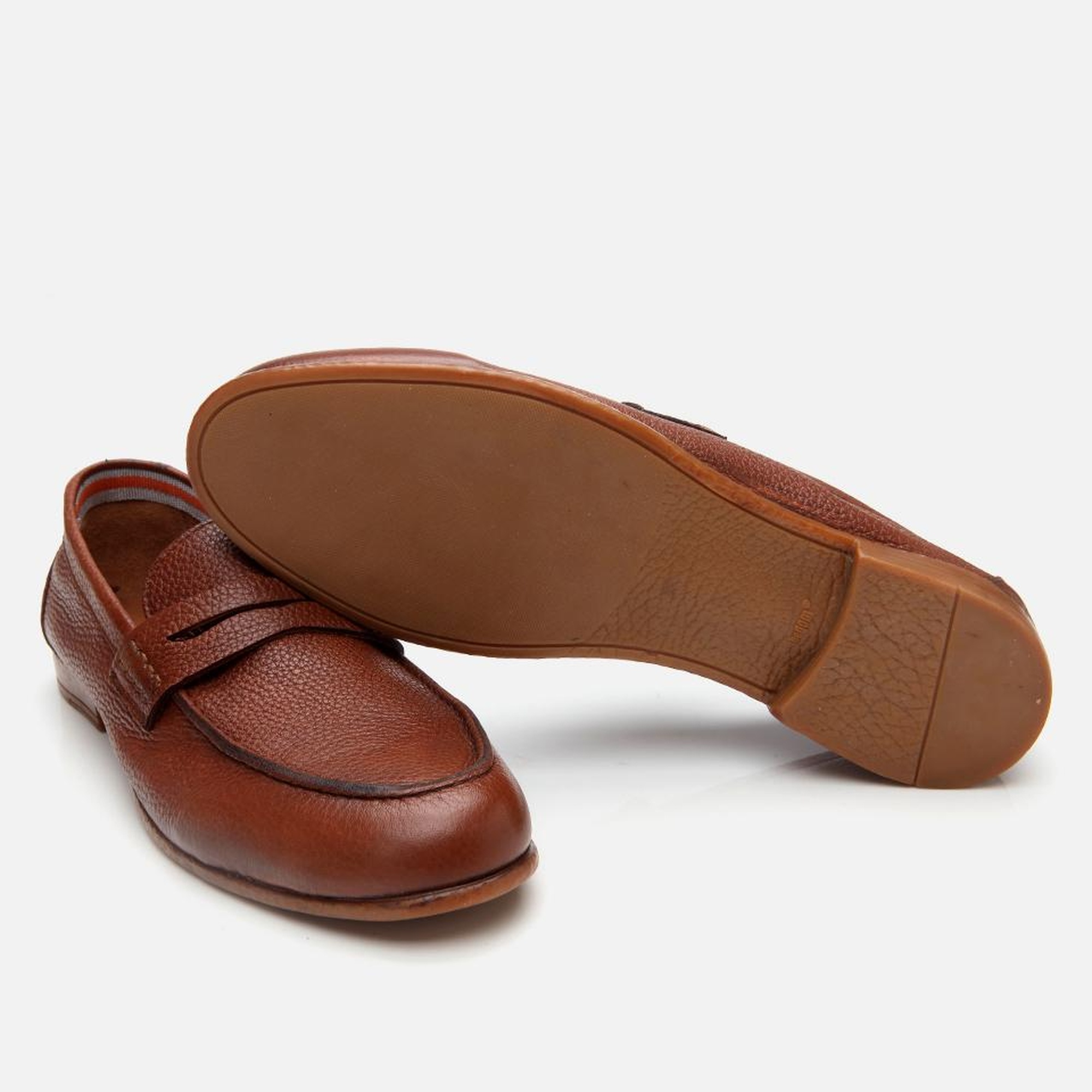 Erkek Deri Taba Ultra Hafif Tabanlı Klasik Loafer