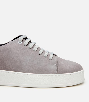  Erkek Süet Deri Gri Hafif Tabanlı Spor Ayakkabı