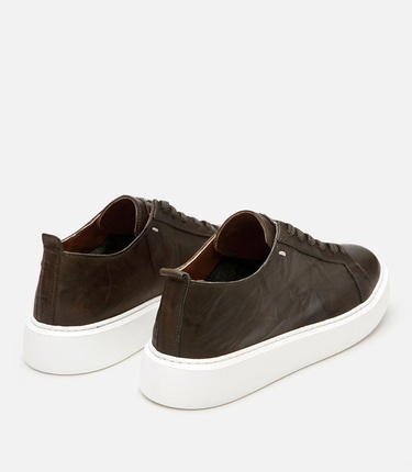  Erkek Deri Haki Hafif Tabanlı Spor Ayakkabı