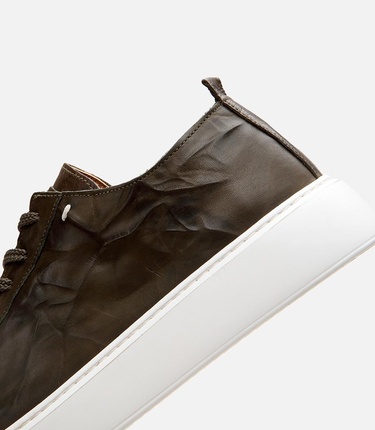  Erkek Deri Haki Hafif Tabanlı Spor Ayakkabı