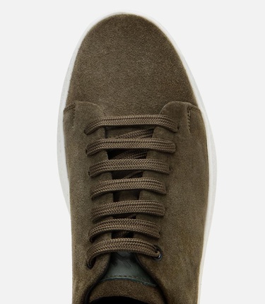  Erkek Süet Deri Haki Hafif Tabanlı Spor Ayakkabı