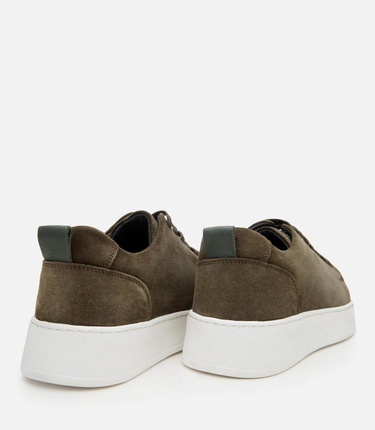  Erkek Süet Deri Haki Hafif Tabanlı Spor Ayakkabı