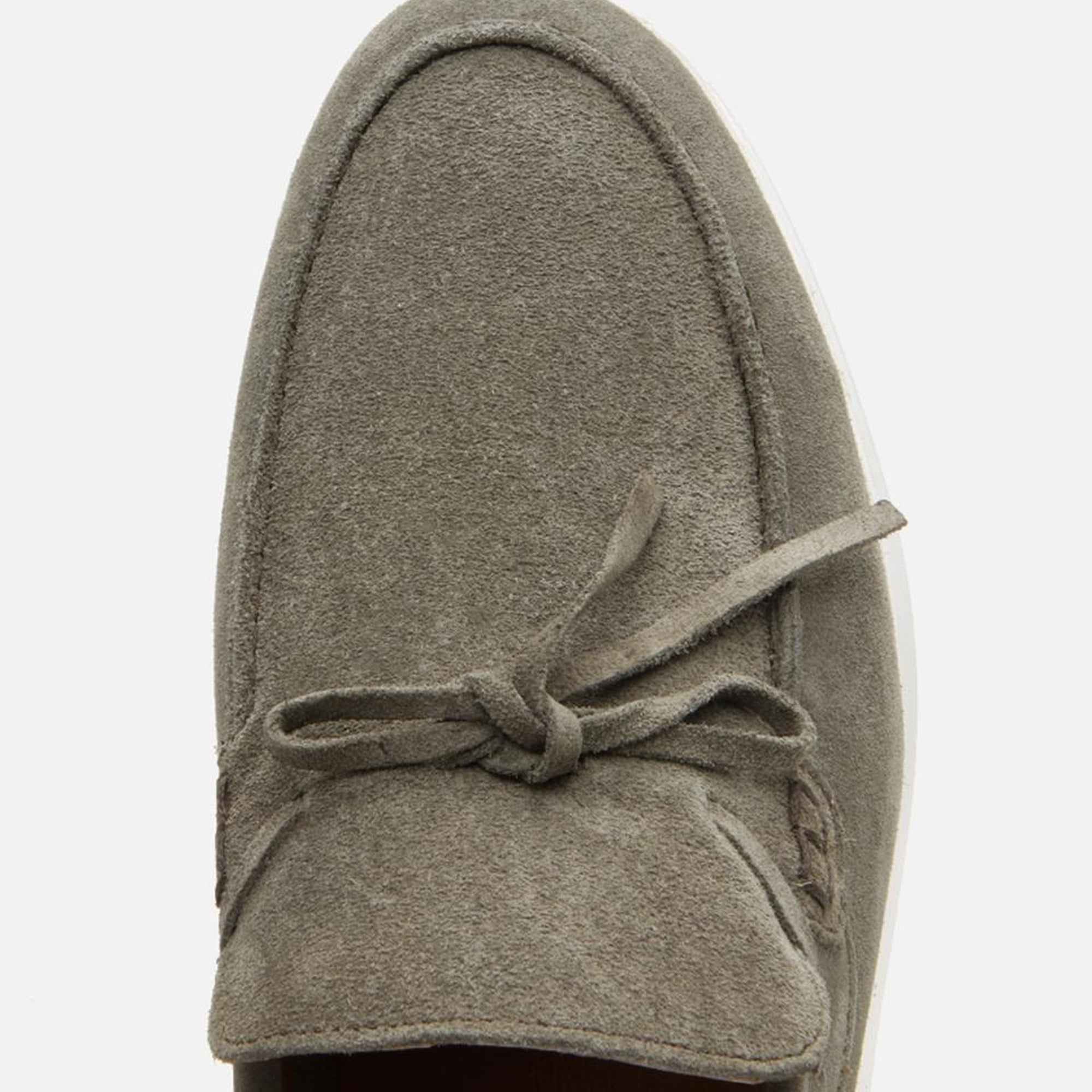 Erkek Süet Deri Yeşil Bağcıklı Loafer