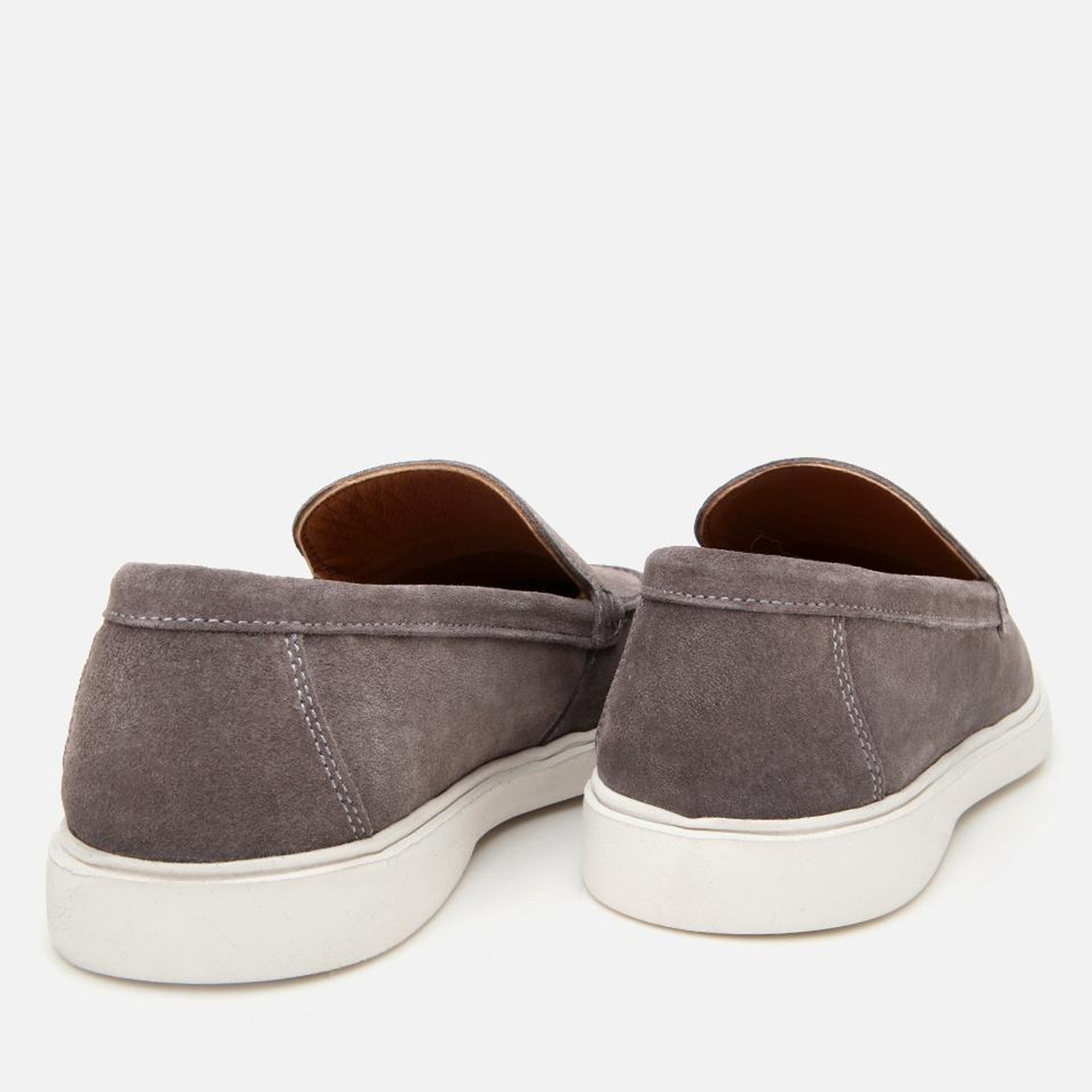 Erkek Süet Deri Gri Günlük Loafer