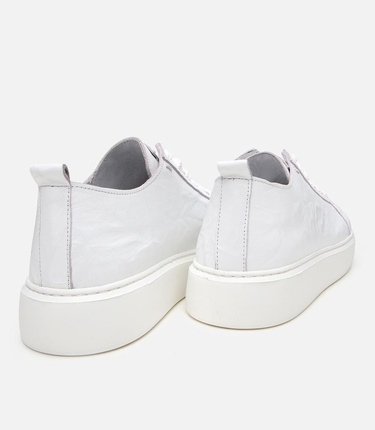  Erkek Deri Beyaz Hafif Tabanlı Spor Ayakkabı