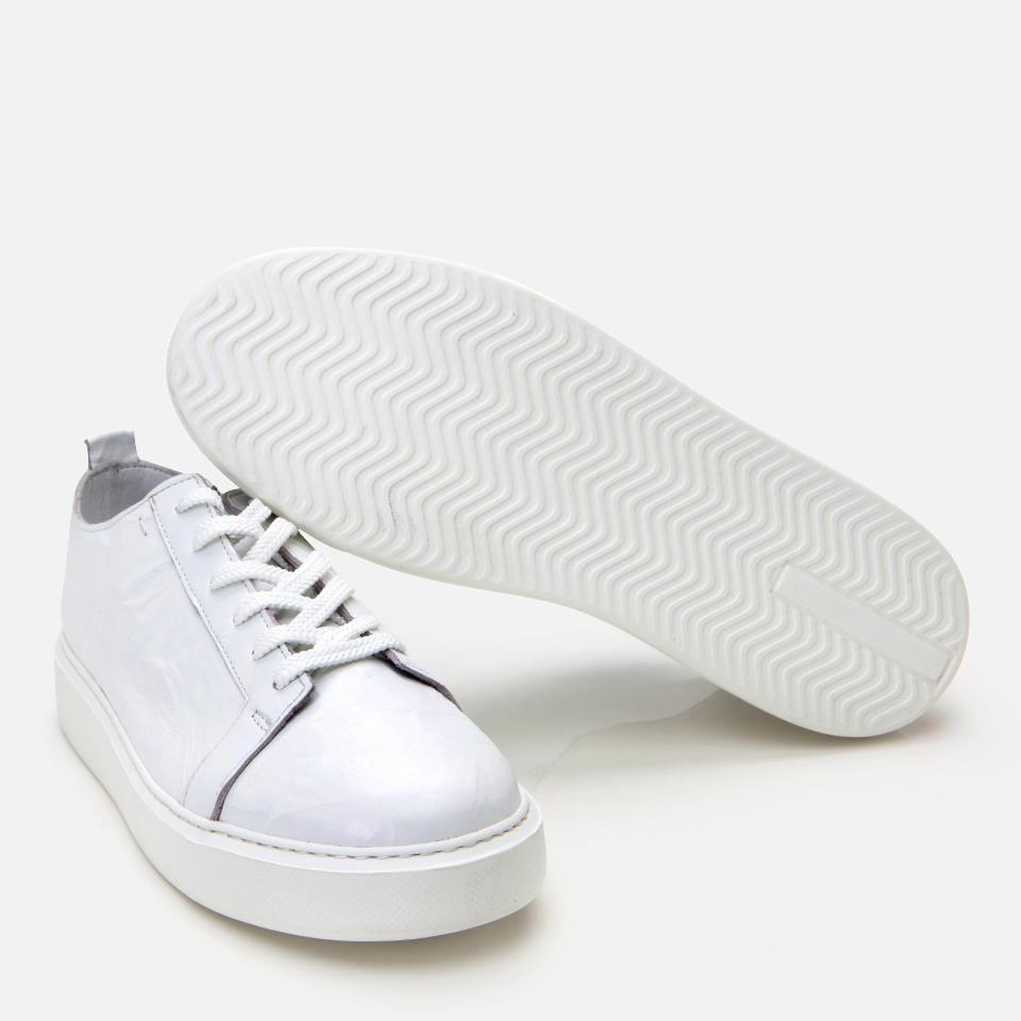 Erkek Deri Beyaz Hafif Tabanlı Spor Ayakkabı